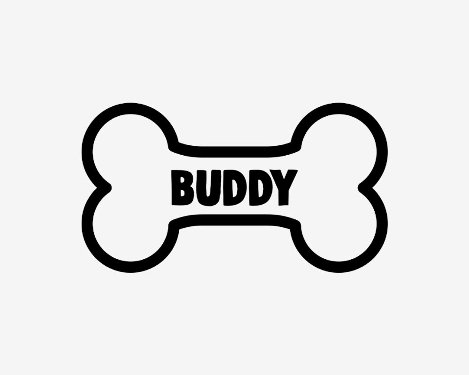 Custom Dog Name Bone Vinyl Decal - Etsy
