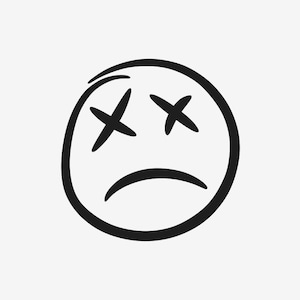 Sad Face Vinyl Decal