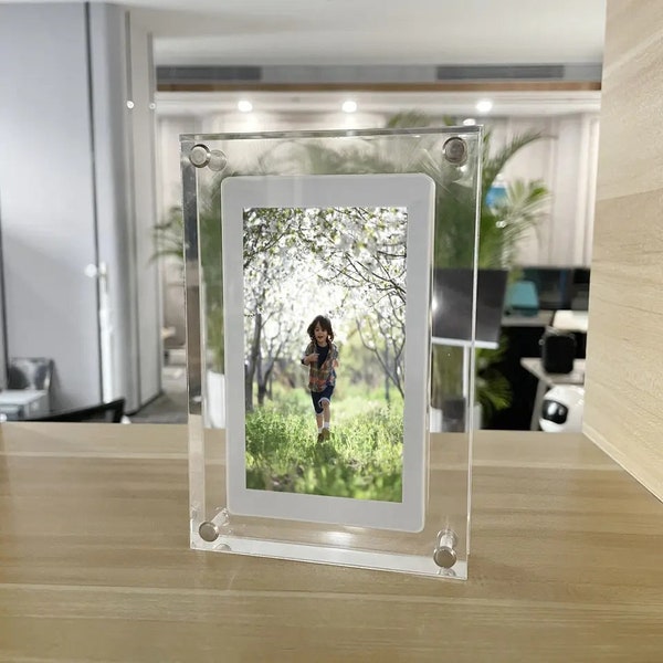 Acrylic Customizable Motion Video Frame Full HD 5 inch | Infinite Video/Picture Display Frame For Memories