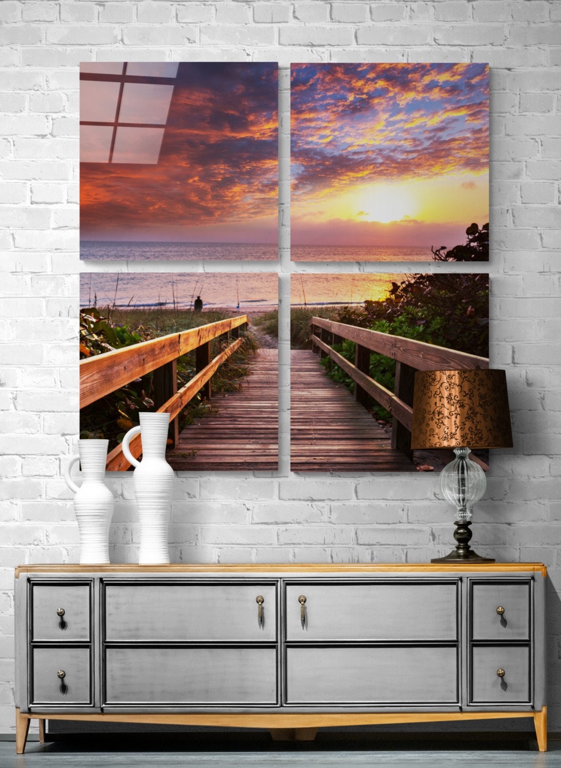 Skyline Quadro Glass Wall Art Home Decoration Office - Etsy