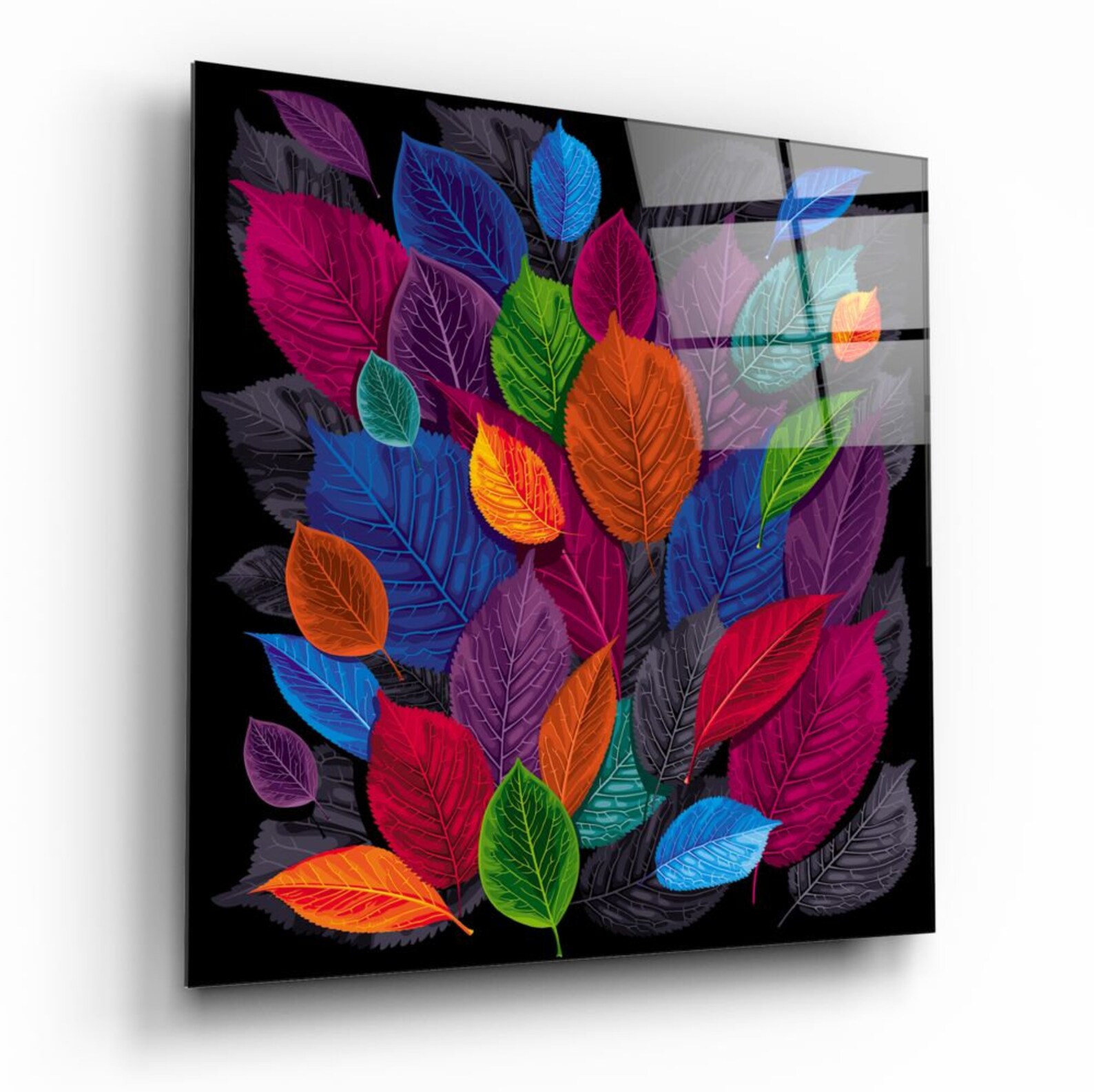 Glass Painting Wall Art Leaf Feast Home Decoration Interior Design Wall