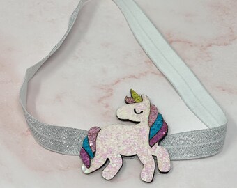 Haarreif Einhorn Unicorn Blumen Glitzer Haarschmuck Damen Mädchen Karneval