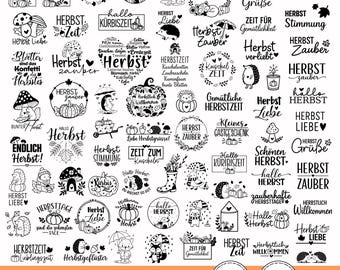 Plotter file Autumn Bundle SVG PNG | Laser file Autumn sayings motifs | Cricut Silhouette | Decoration | DIY | Wood engraving | Door signs | Candles