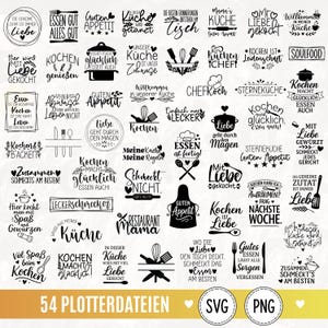 Kitchen-themed plotter file with sayings (SVG/PNG) | Cooking, food, kitchen love, bon appétit | Cricut/Silhouette laser file, chef gift idea, laser engraving