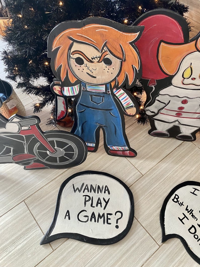 Cute Bad Guys Halloween Yard Display Etsy