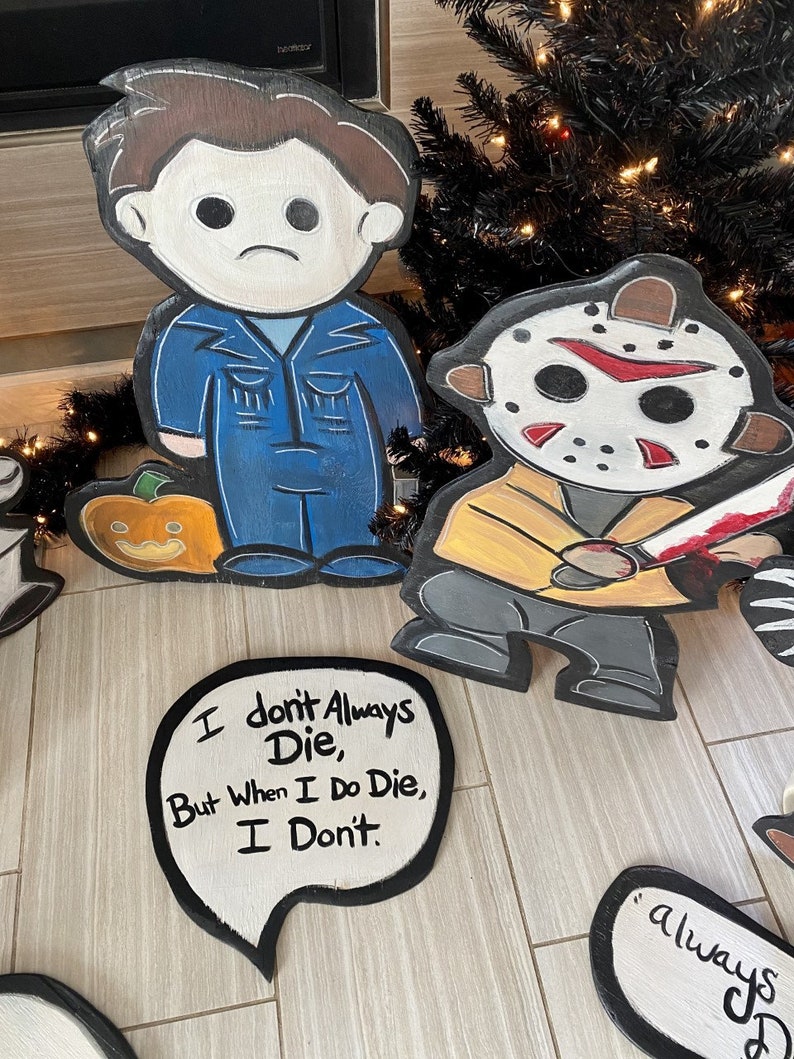 Cute Bad Guys Halloween Yard Display Etsy