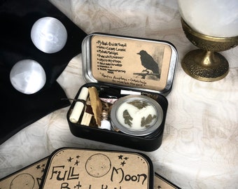 Full Moon Mini Ritual Kit Transmutation Travel Togo Portable Witch Kit~ Spell kit~ GUIDE SCROLL INCLUDED