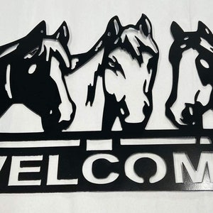 Personalized Metal Horse Hanging Sign or Yard Stake Sign - Can Be Weatherproof - Any Color - Multiple Sizes - Free Shipping