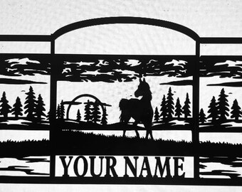 Personalized Or Not Personalized Horse In A Pasture Black Mesh Fireplace Screen - Free Shipping