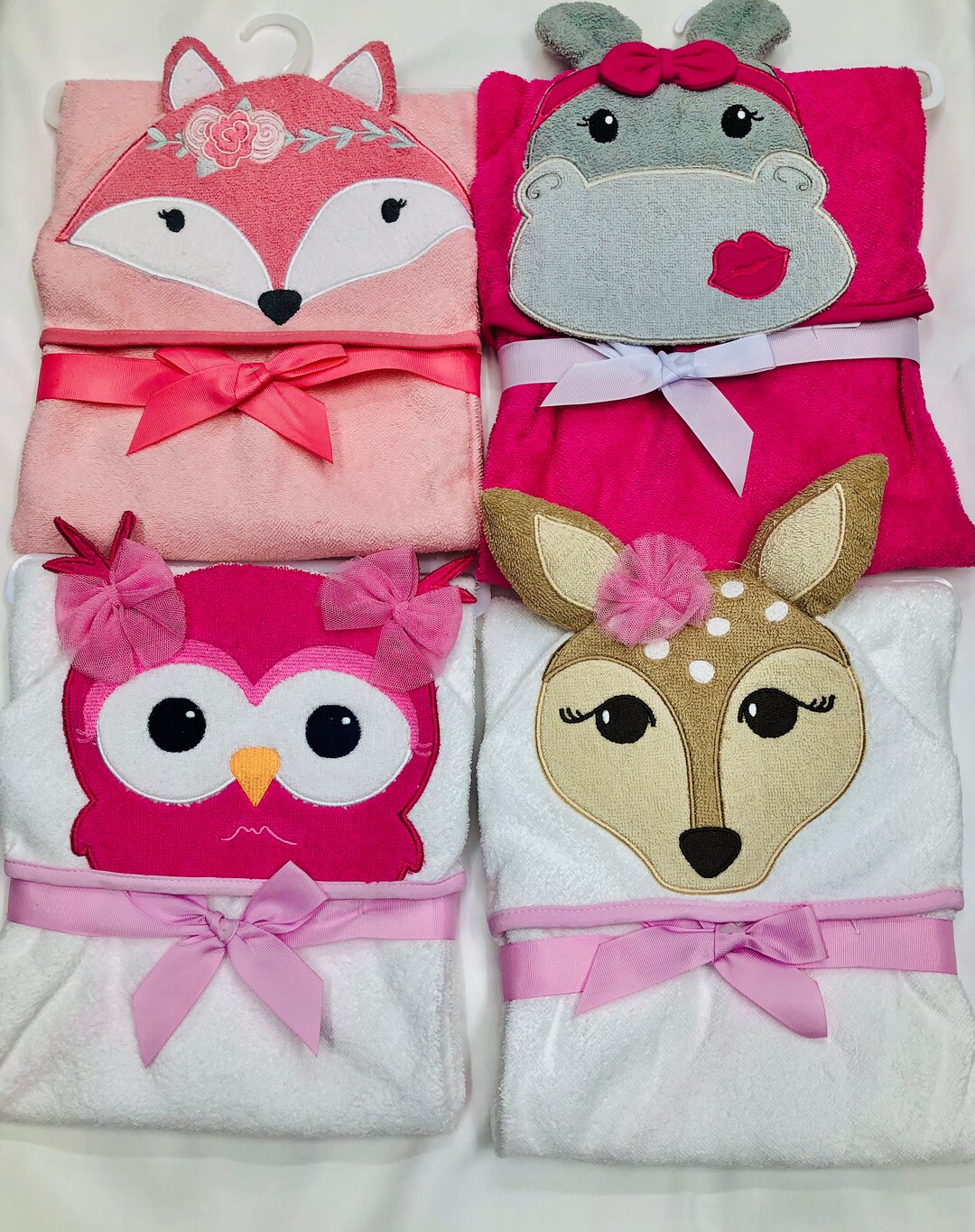 Personalized Hooded Baby Girl Bath Towels, Hooded Bath Towels Baby