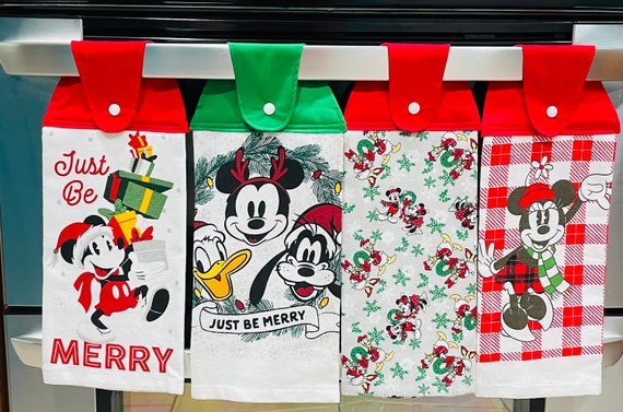 Mickey Mouse Hanging Kitchen Towel/ Kitchen Towels/mickey Mouse Print  Design/kitchen Linens/kitchen Decor /handmade Kitchen Hanging Towel.. 
