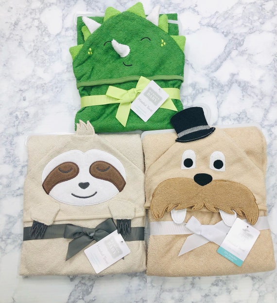 Personalized Hooded Baby Boy Bath Towels Hooded Bath Towels Etsy