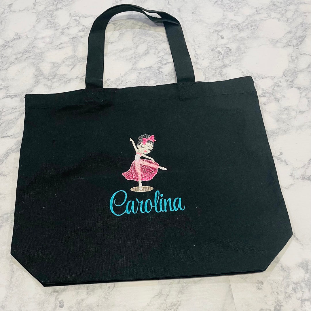 Personalized Ballerina Tote Bag /ballet Dance Bag/ Birthday Gift Bag /ballet Tote Bag/ Ballet