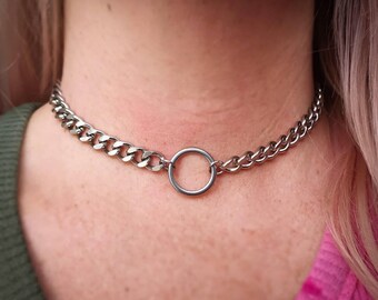 Double O Ring Choker Etsy Double O Ring Choker Etsy