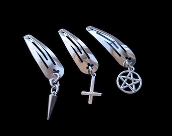 Gothic/alternative hair charm clips