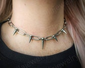 国内で当店のみ 666999 - Stainless steel spikes necklace Amazon.com: Tosmifairy Stainless Steel Chain Necklace with