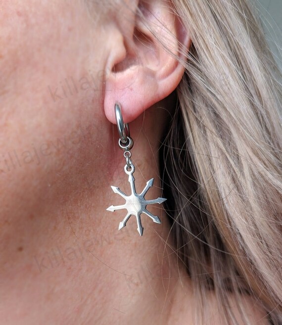 Chaos Star Symbol Earrings - Etsy Chaos Star Symbol Earrings - Etsy