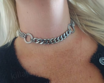 Dikke roestvrijstalen kinketting O-ring punkchoker