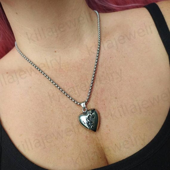 ☆ENGBROX☆ silver925petit heart necklace EBNL19030 Silver Heart Necklace- 925 Sterling Silver- Silver