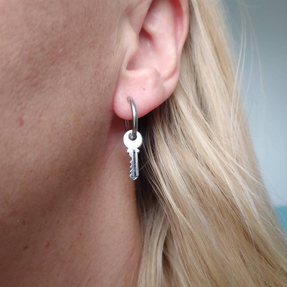 Frcolor 1 Pair Padlock Earrings Dangle Hoop Lock And Key Earrings Statement  Earrings for Women - Walmart.com