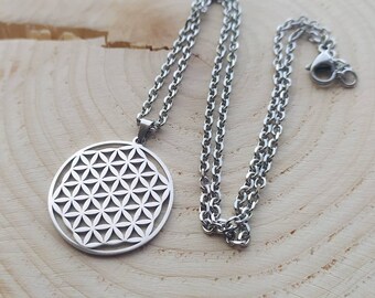 Bloem van het leven ketting, heilige geometrie sieraden, heilige symbolen, damesketting, herensieraden, cadeau-ideeën, bloem van het leven, zaad van het leven