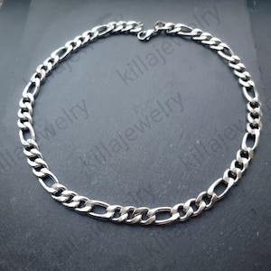 Chunky figaro chain necklace in silver