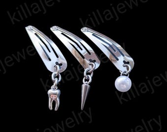 Gothic/alternative hair charm clips