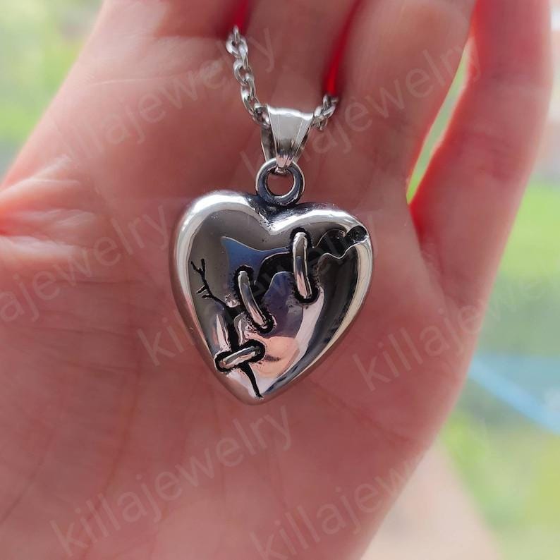 ☆ENGBROX☆ heart with star necklace EBNL24040 Timeless Love 925 Sterling Silver Heart Card Pendant