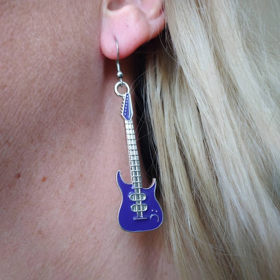 Mens purple earrings hot sale