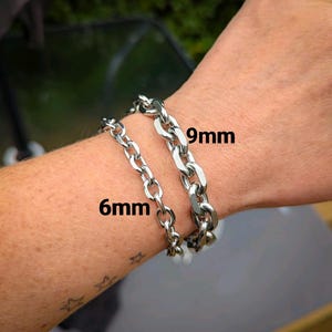 chunky stainless steel chain bracelet
