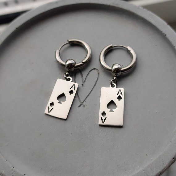 Card earrings hotsell