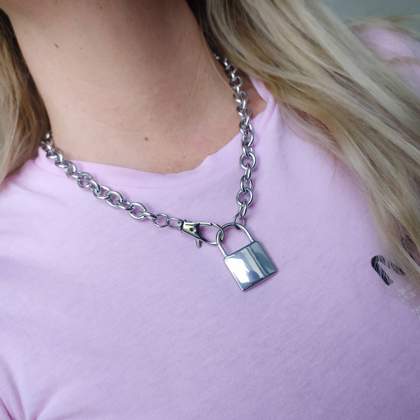 lock chain necklace