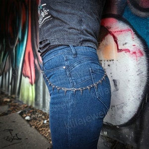 Cadena de jeans con púas