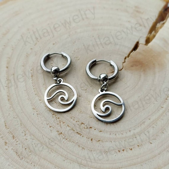 【現行品55,000円】WAVE PIERCED EARRINGS 14K Gold Vermeil Mother of Pearl Ocean Wave Earrings