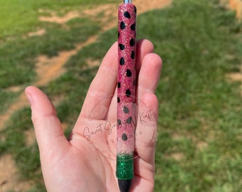 Watermelon Glitter Pen| Glitter pen| watermelon pen|