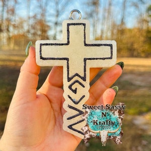 God is greater than the highs and lows freshie| cute God is greater than the highs & lows freshie| glitter freshie| freshie| cross freshie|