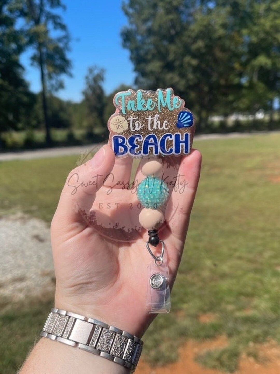 Take Me to the Beach Badge Reel Beach Badge Reel Take Me to the Beach