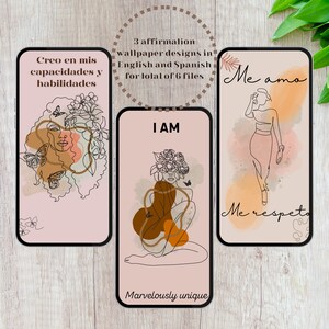 Bilingual Affirmation Phone Wallpaper