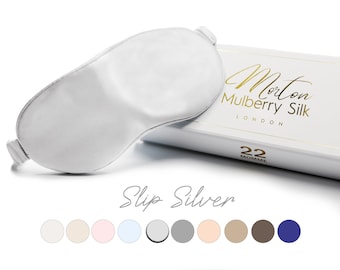 100% Pure Mulberry Silk Sleep Eye Masks - Premium Grade 6A Silk - Anti-Aging Light Blocking Mask, Self Care Christmas Gifts for Him or Her