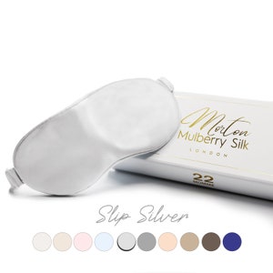 100% Pure Mulberry Silk Sleep Eye Masks - Premium Grade 6A Silk - Anti-Aging Light Blocking Mask, Self Care Christmas Gifts for Him or Her