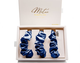 Mulberry Silk Scrunchies Set - Premium Grade 6A Hair Ties