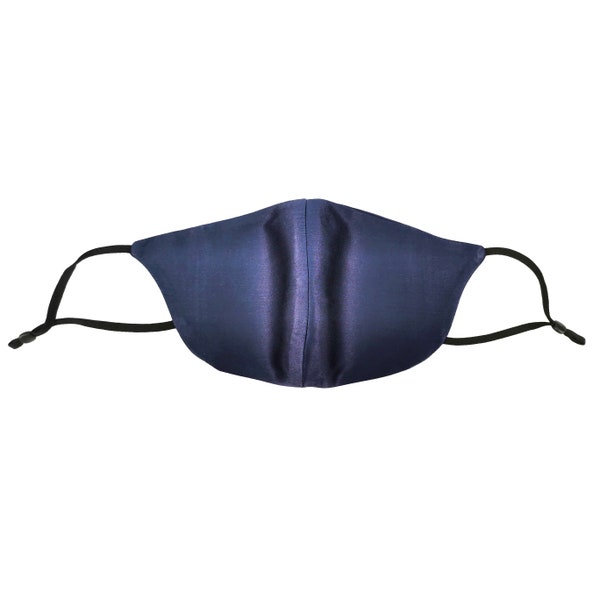 100% Mulberry Silk Face Mask with Nose Wire and Filter Pocket,  2 x FREE Filters, Breathable, Adjustable, Reusable Washable Silk Masks