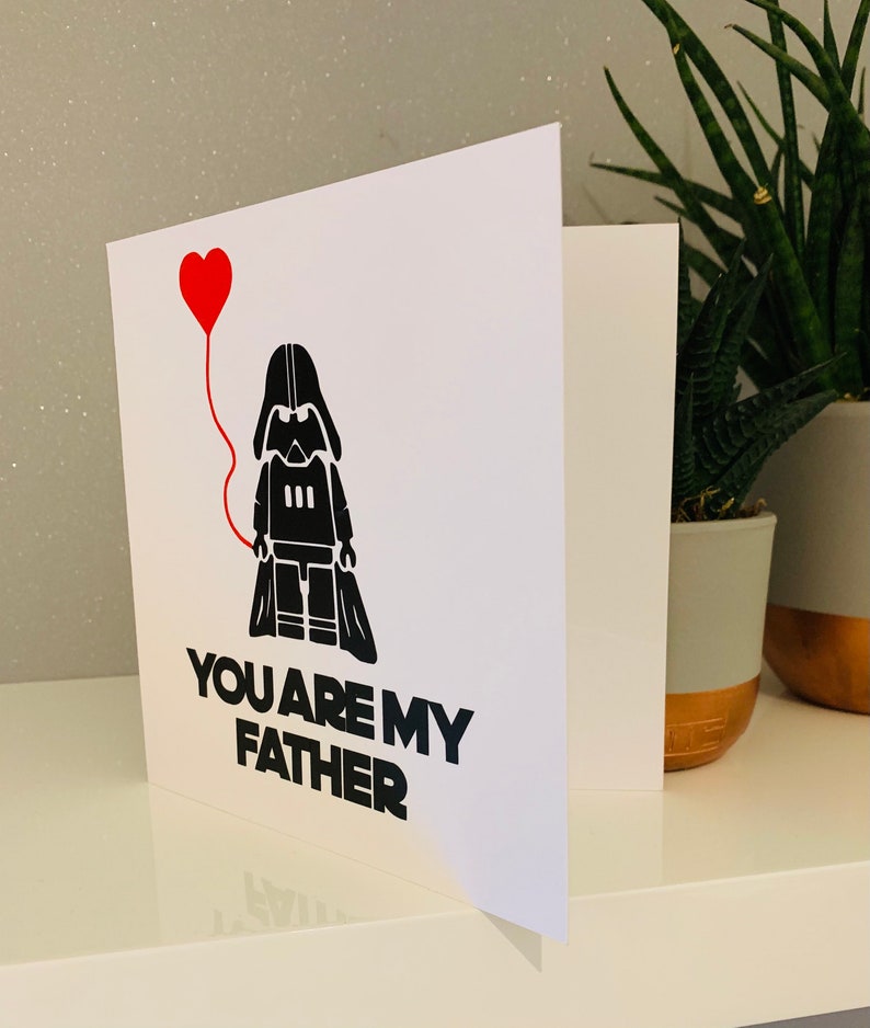 Fathers Day, dad birthday card. New dad card . Star Wars, Darth Vader, you are my father image 2