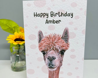 Personalized Coloring Pages Alpaca Birthday Coloring Pages Alpaca ...