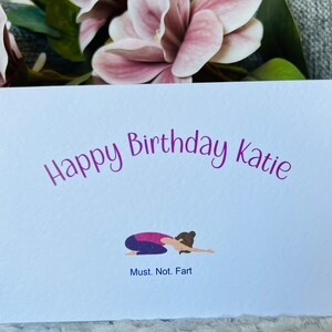 Yoga birthday card. Friend, sister, auntie birthday card