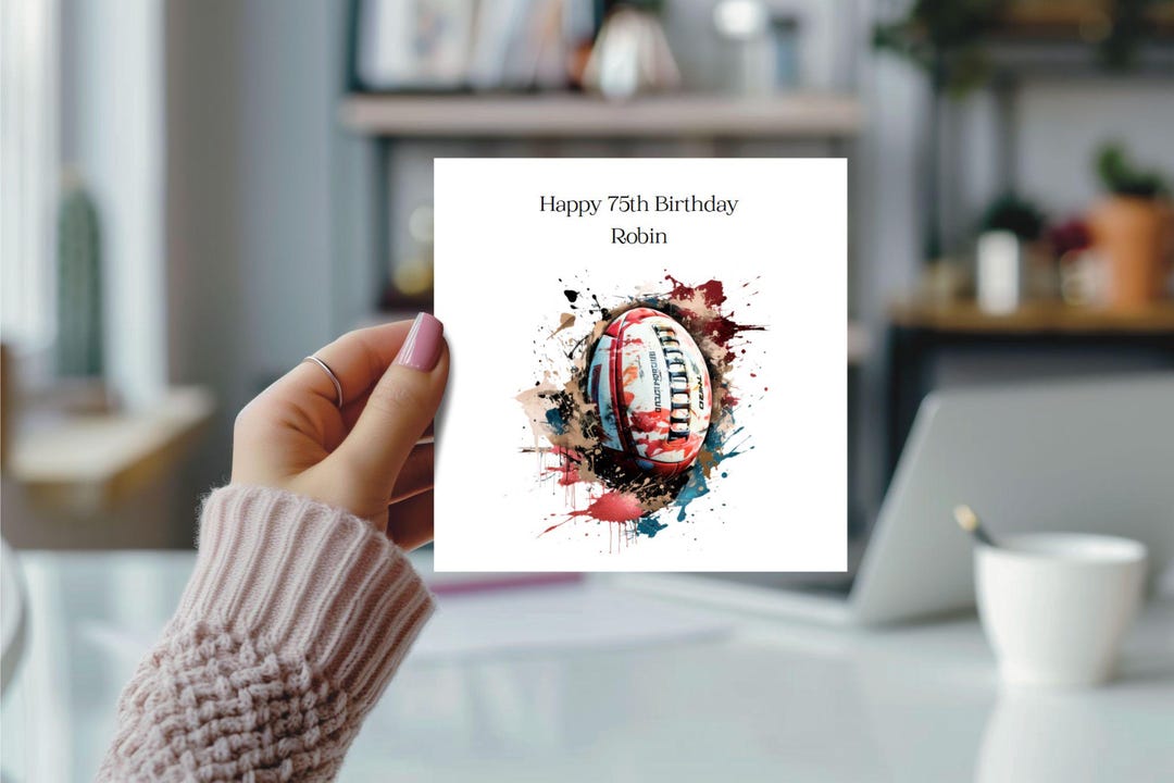 Rugby Birthday Card For Him - Rugby Birthday Card For Men Women - Six