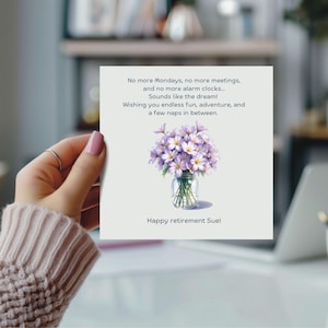 Retirement card, happy retirement, retirement card for her, teacher retirement, colleague retirement, family retirement.