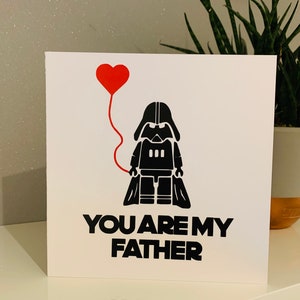 Fathers Day, dad birthday card. New dad card . Star Wars, Darth Vader, you are my father image 1