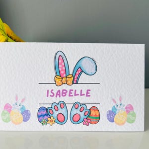 Portefeuille personnalisé avec carte de lapin de Pâques. Porte-cartes cadeau.