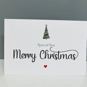 Spezielle Weihnachtskarte für Sohn, Ehemann, Bruder, Schwester, Tochter, jeden Verwandten